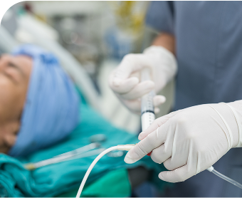 Medical worker using Airway Innovations product